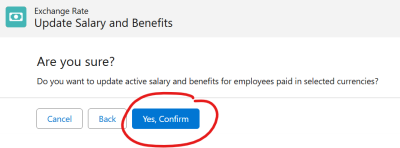 screenshot of yes confirm for changing exchange rates